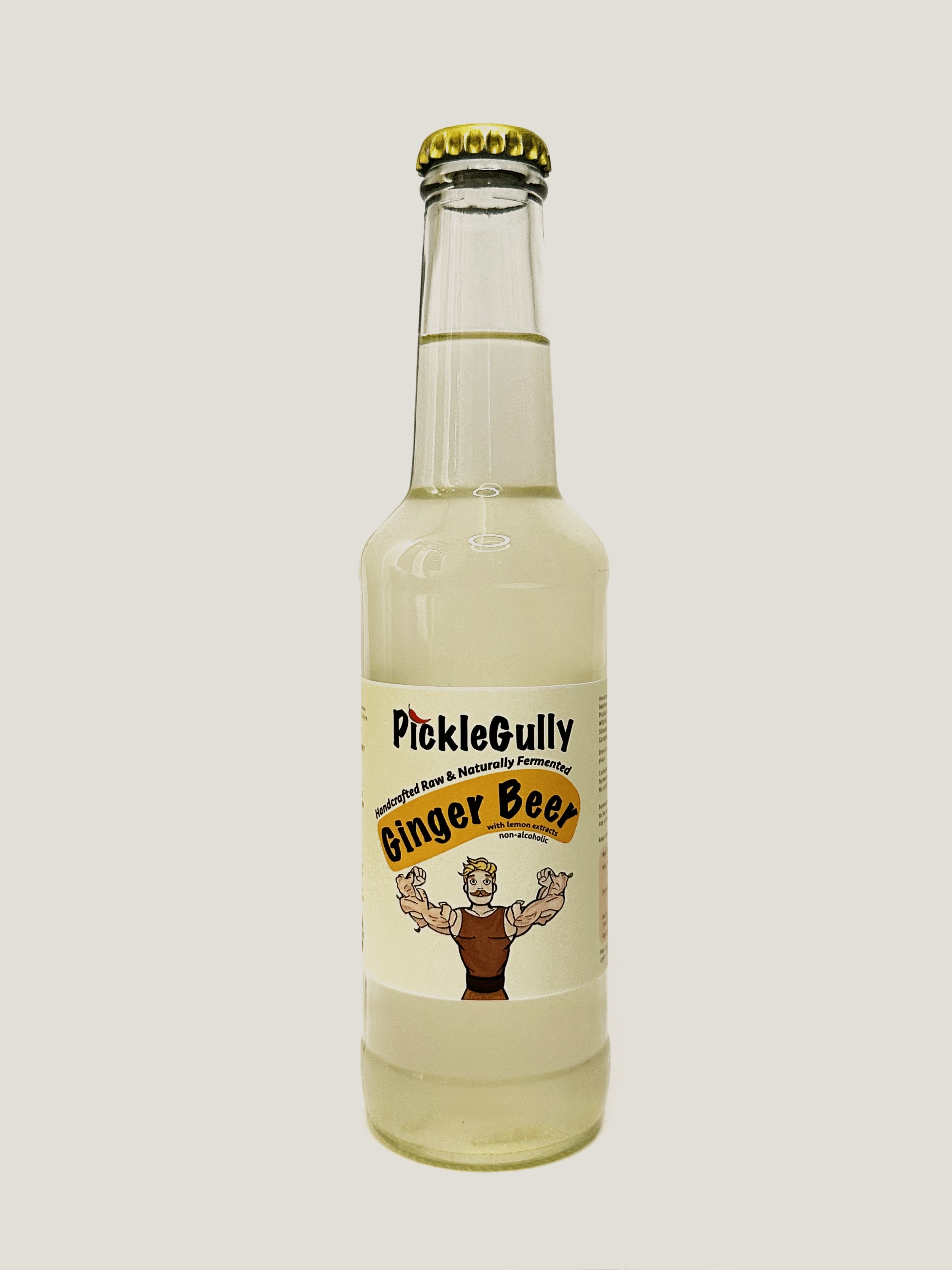 Ginger Beer with Lemon - Naturally Fermented (Non Alcoholic, Naturally Carbonated) - 280 ml